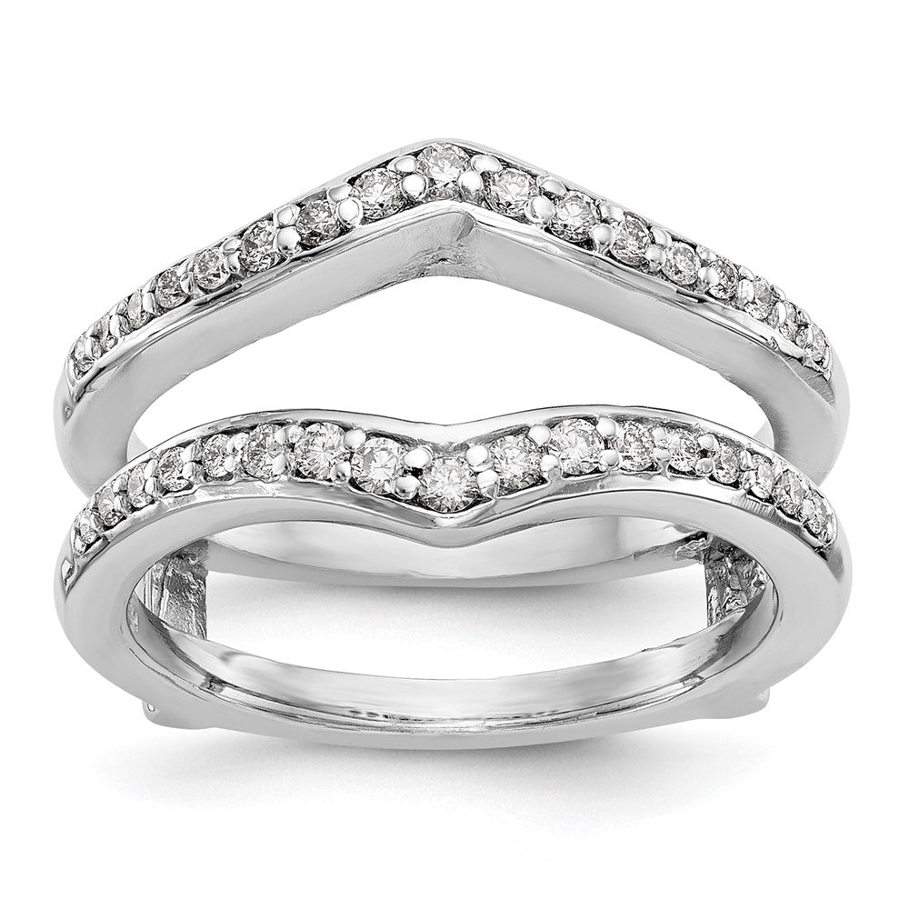 14K White Gold True Origin 1/2 Carat Lab Grown Diamond Vs D E F Ring Guard