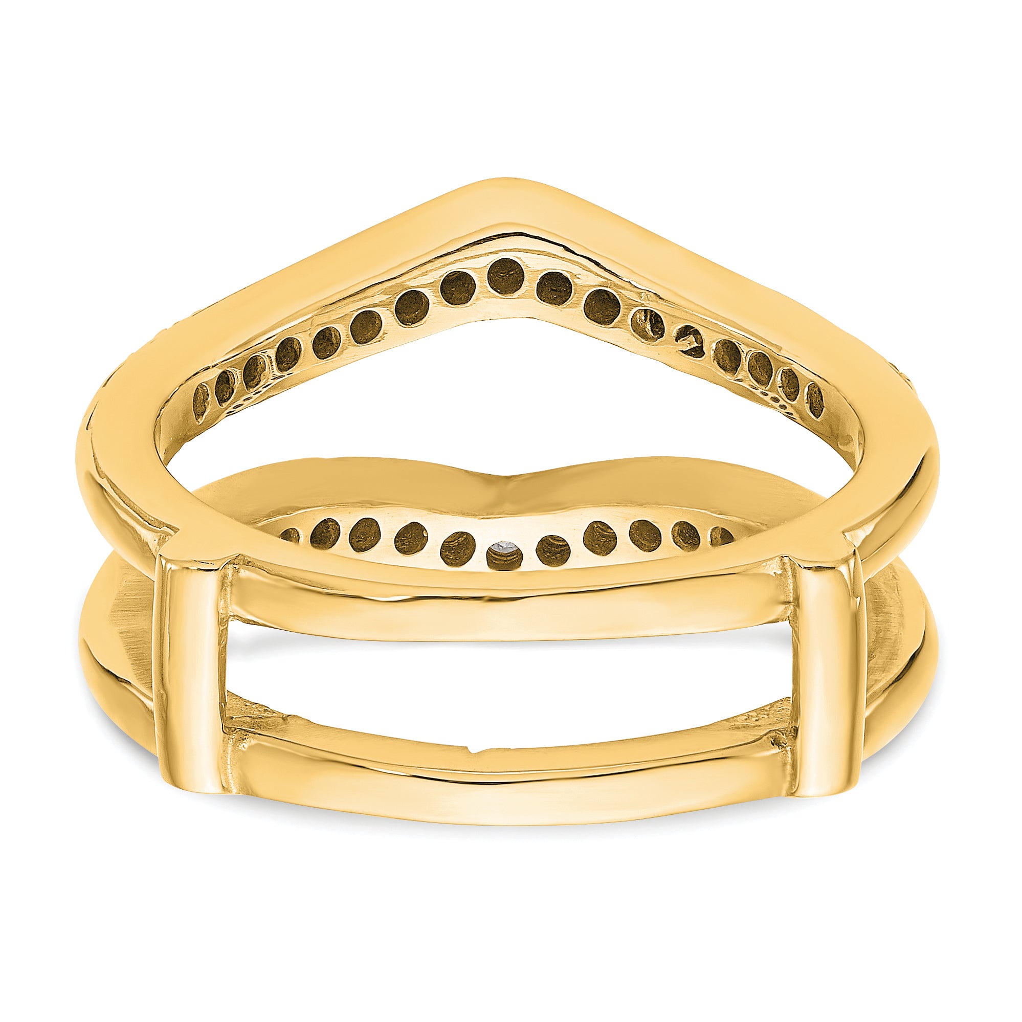 14K Yellow Gold Real Diamond Guard