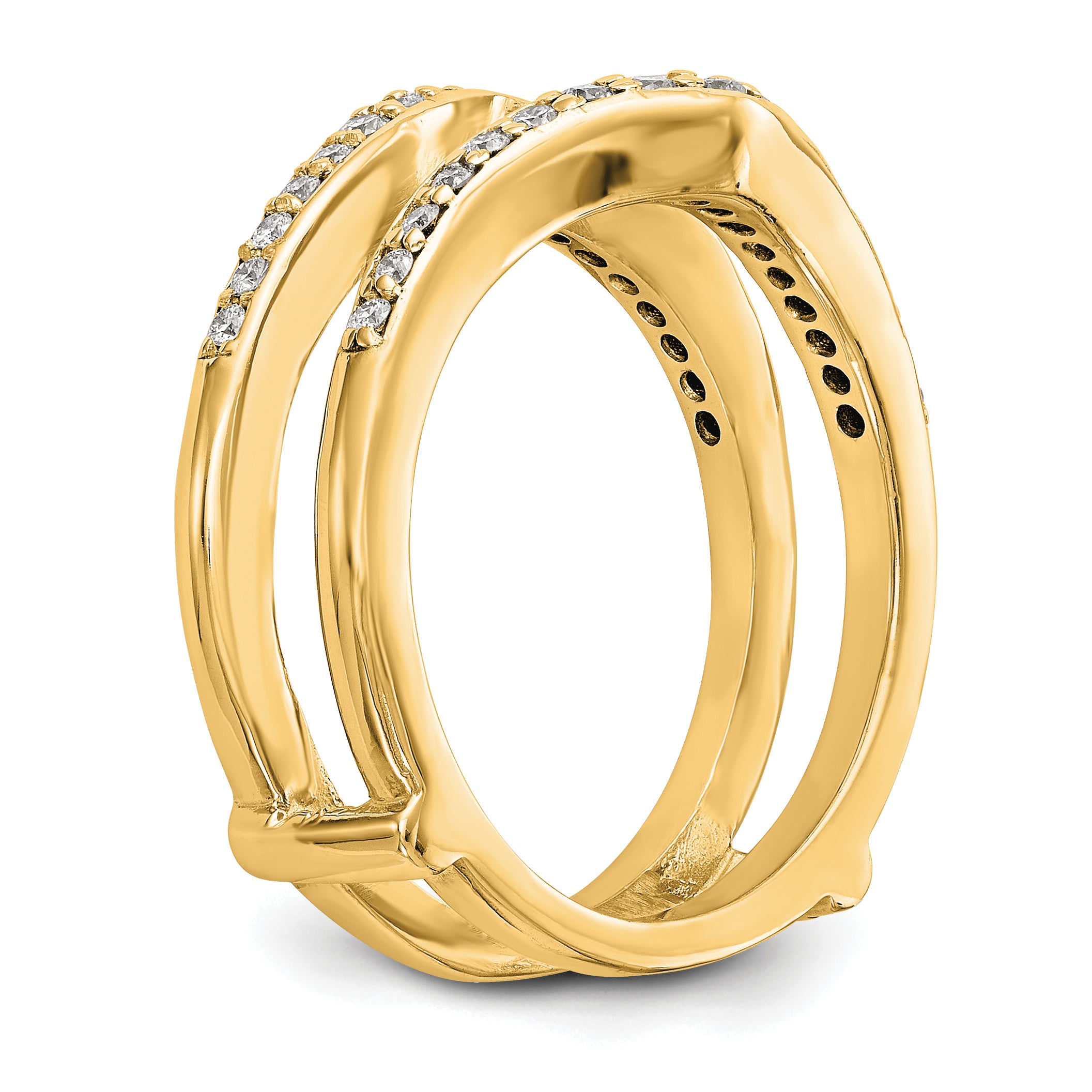 14K Yellow Gold Real Diamond Guard
