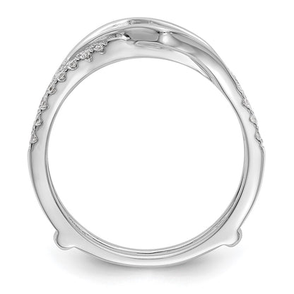 14k White Gold 1/2 Ct. Lab Grown Diamond VS/SI+ G+ Complete Ring Guard