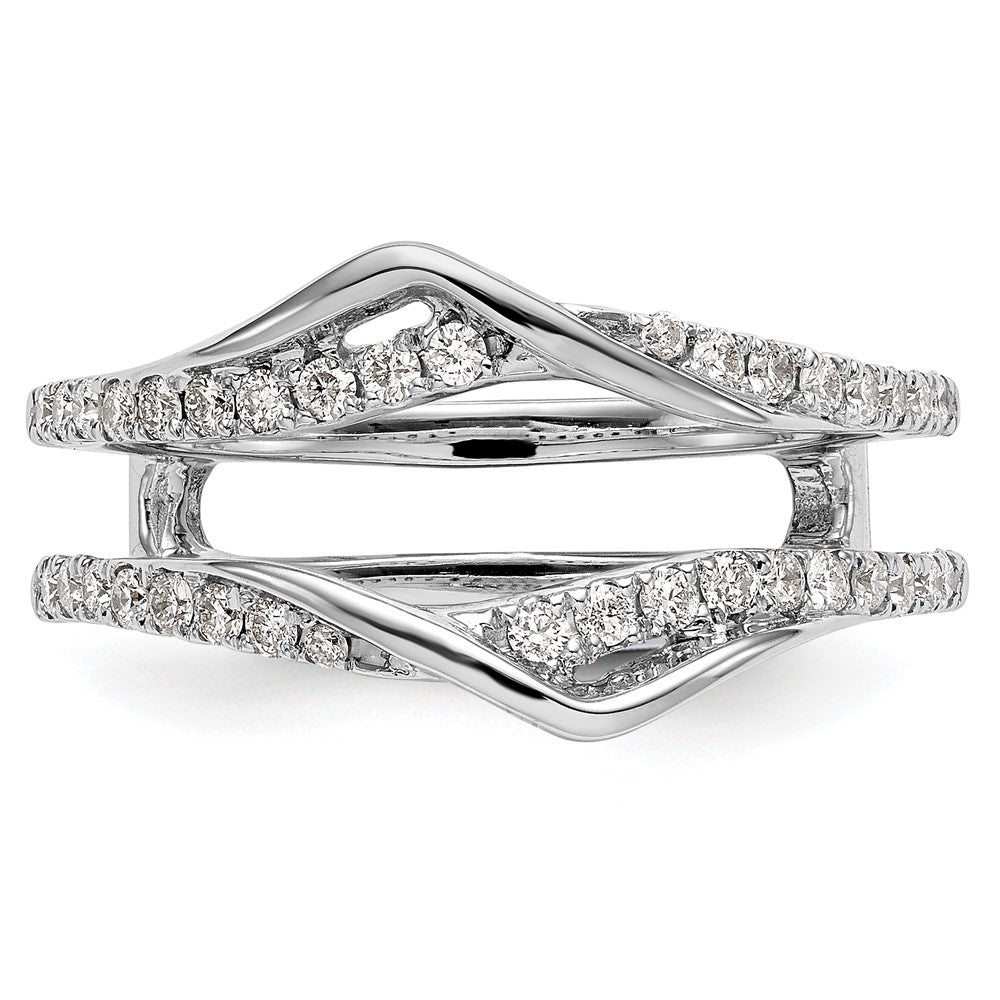 14k White Gold 1/2 Ct. Lab Grown Diamond VS/SI+ G+ Complete Ring Guard