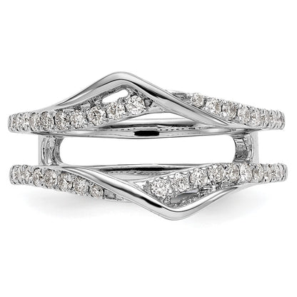 14k White Gold 1/2 Ct. Lab Grown Diamond VS/SI+ G+ Complete Ring Guard