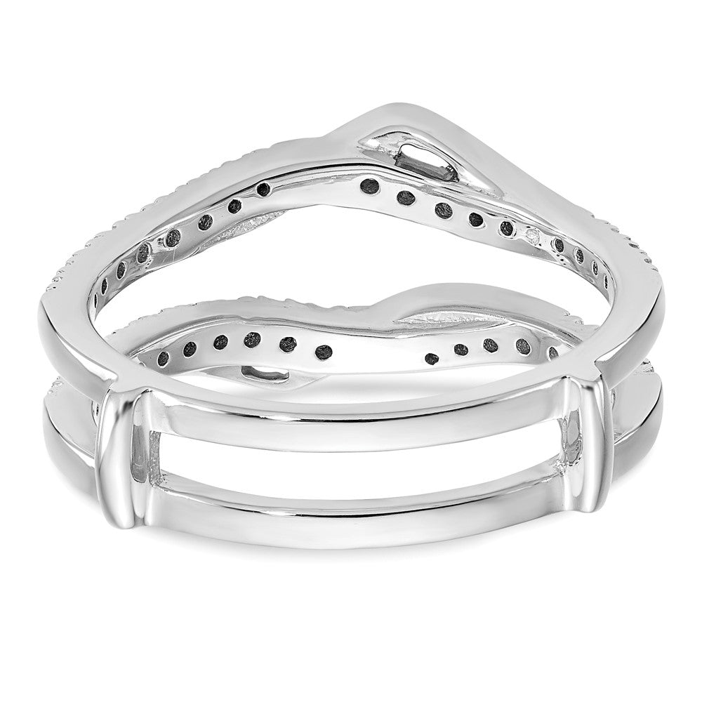 14k White Gold 1/2 Ct. Lab Grown Diamond VS/SI+ G+ Complete Ring Guard
