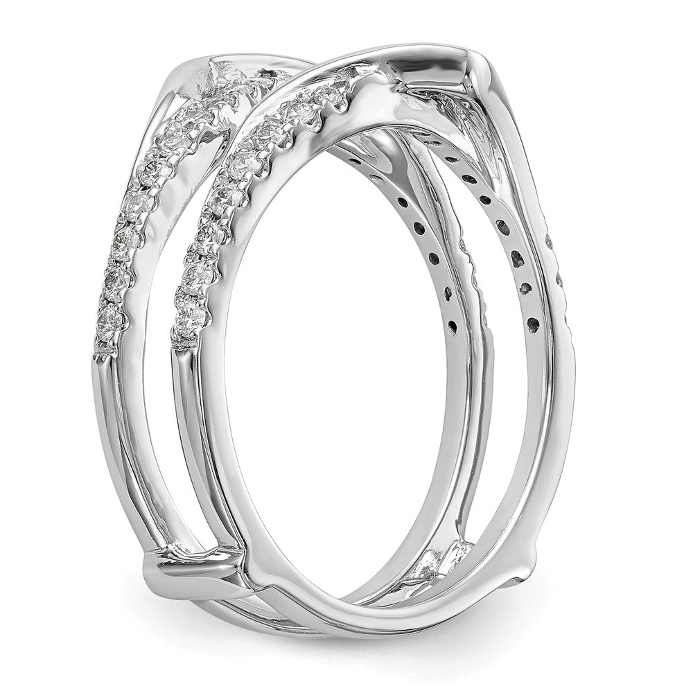 14k White Gold 1/2 Ct. Lab Grown Diamond VS/SI+ G+ Complete Ring Guard