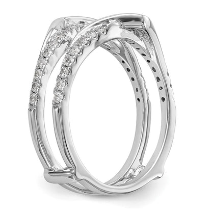 14k White Gold 1/2 Ct. Lab Grown Diamond VS/SI+ G+ Complete Ring Guard