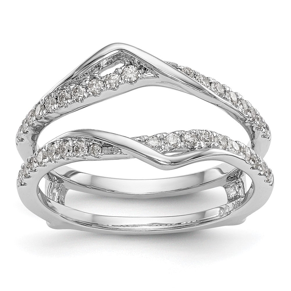 14k White Gold 1/2 Ct. Lab Grown Diamond VS/SI+ G+ Complete Ring Guard