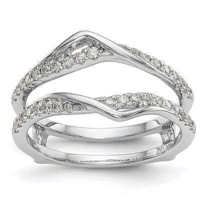 14k White Gold 1/2 Ct. Lab Grown Diamond VS/SI+ G+ Complete Ring Guard