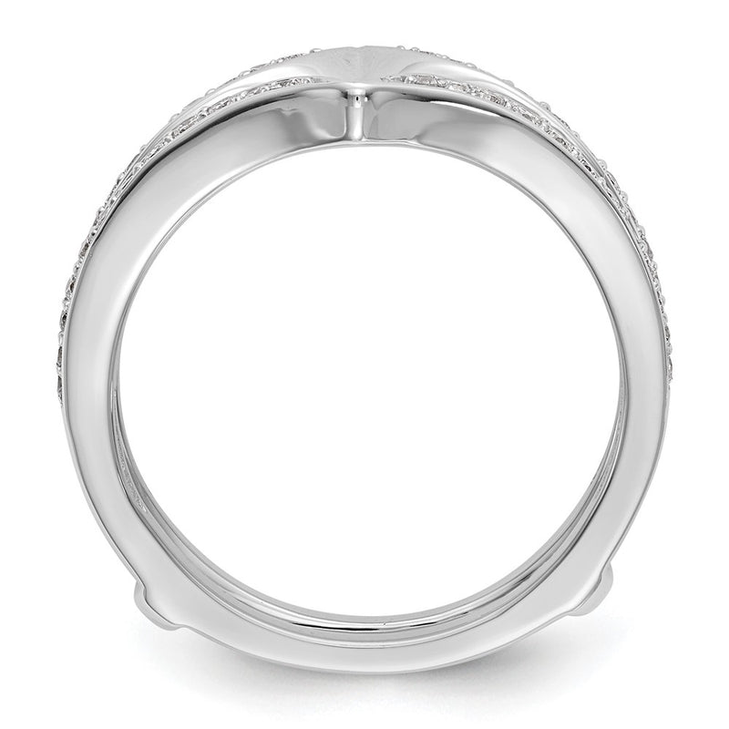 14K White Gold Diamond Guard