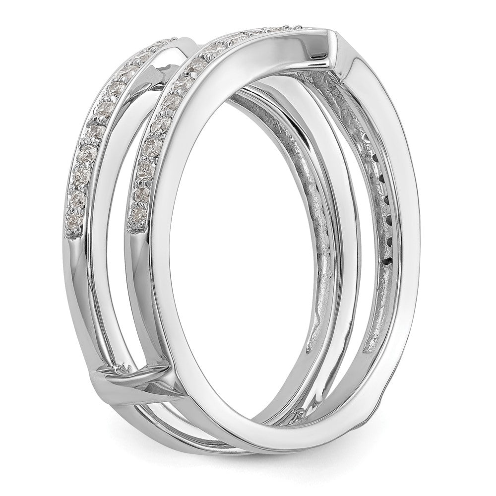 14K White Gold Lab Grown VS/SI+ G+ Diamond Ring Guard