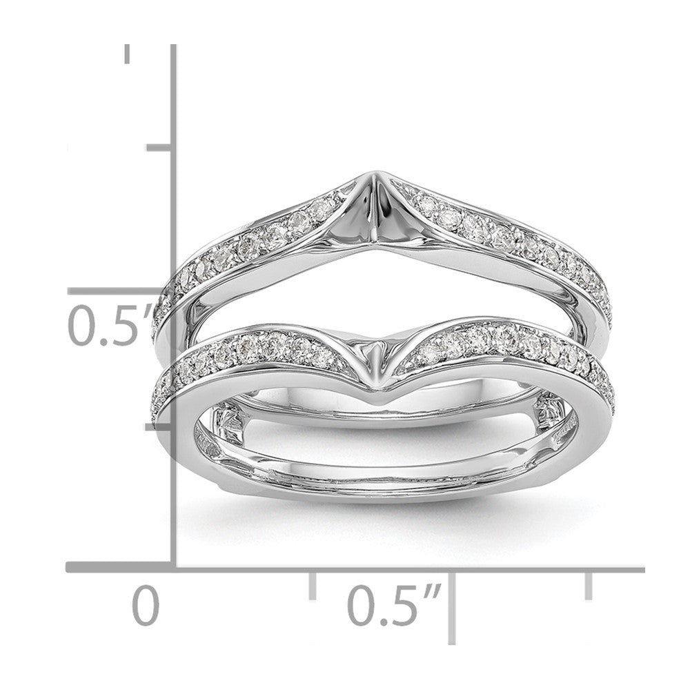 14K White Gold Diamond Guard