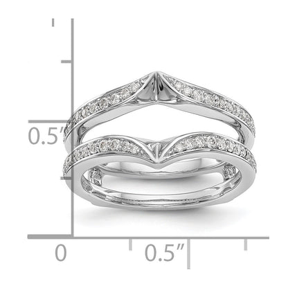 14K White Gold Diamond Guard