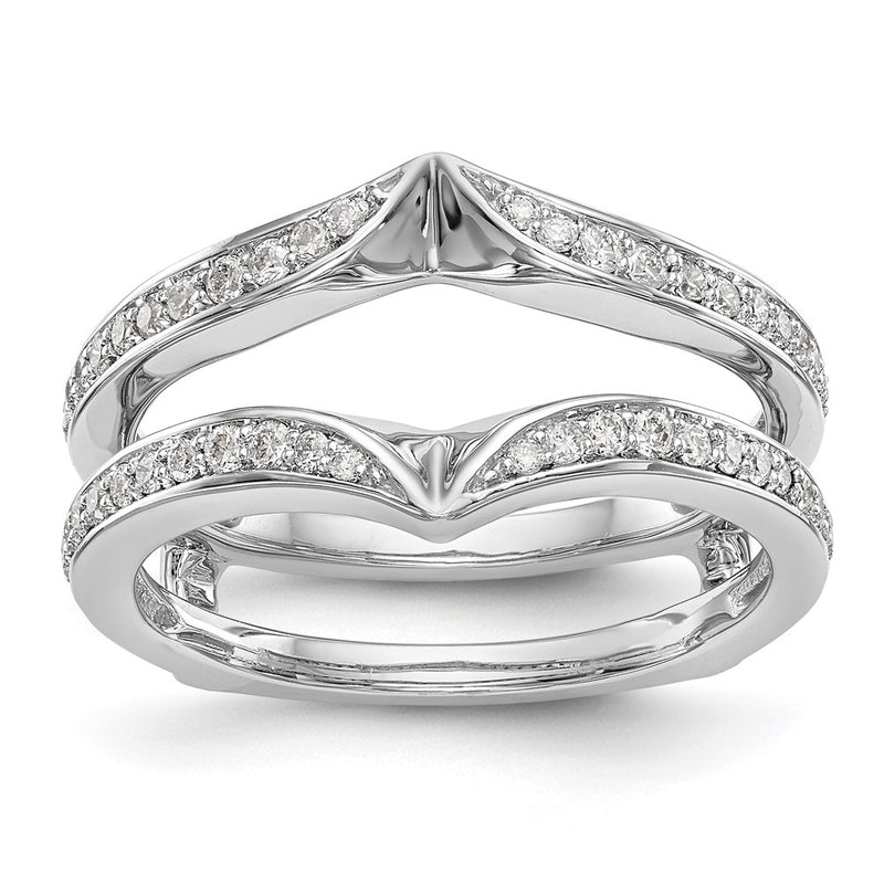14K White Gold Diamond Guard