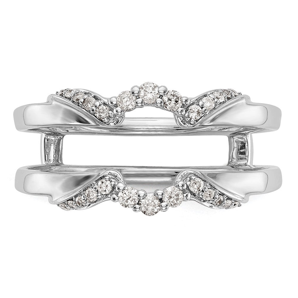 14k White Gold 1/5 Ct. Lab Grown Diamond VS/SI+ G+ Ring Guard