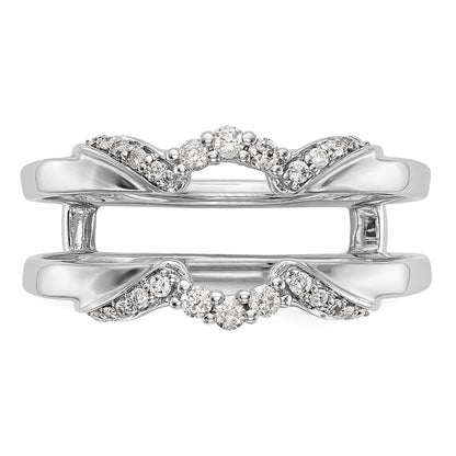 14k White Gold 1/5 Ct. Lab Grown Diamond VS/SI+ G+ Ring Guard