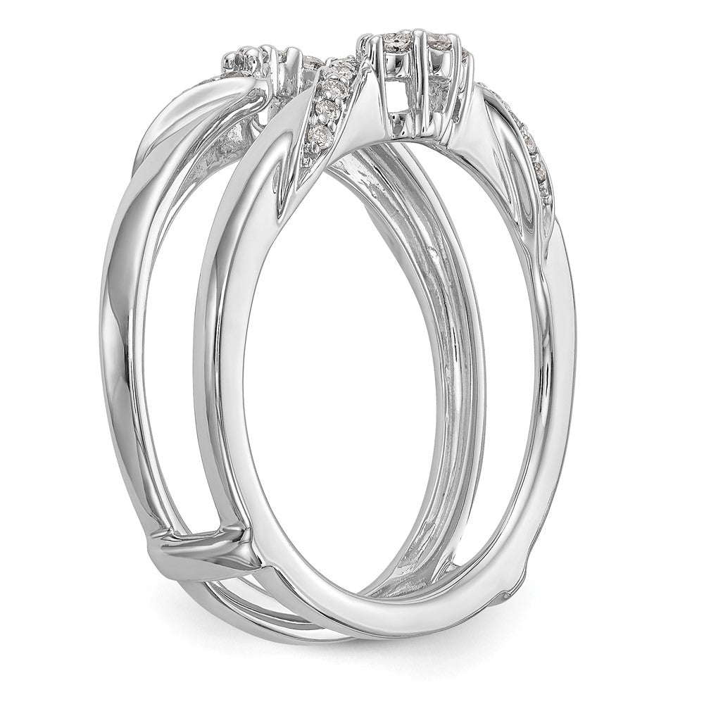 14k White Gold 1/5 Ct. Lab Grown Diamond VS/SI+ G+ Ring Guard