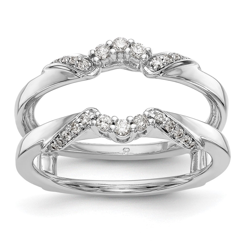 14k White Gold 1/5 Ct. Lab Grown Diamond VS/SI+ G+ Ring Guard