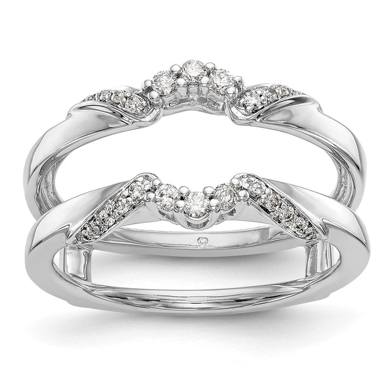 14k White Gold 1/5 Ct. Lab Grown Diamond VS/SI+ G+ Ring Guard