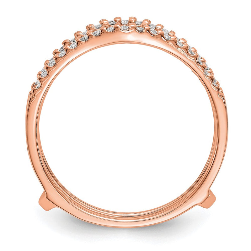 14k Rose Gold 1/4 Ct. Lab Grown Diamond VS/SI+ G+ Ring Guard