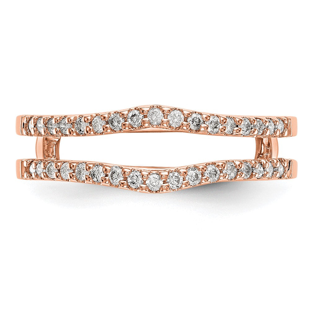 14k Rose Gold 1/4 Ct. Lab Grown Diamond VS/SI+ G+ Ring Guard