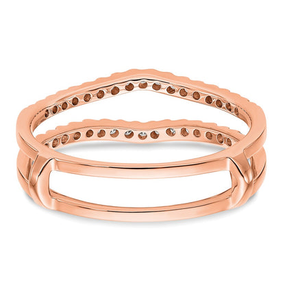 14k Rose Gold 1/4 Ct. Lab Grown Diamond VS/SI+ G+ Ring Guard
