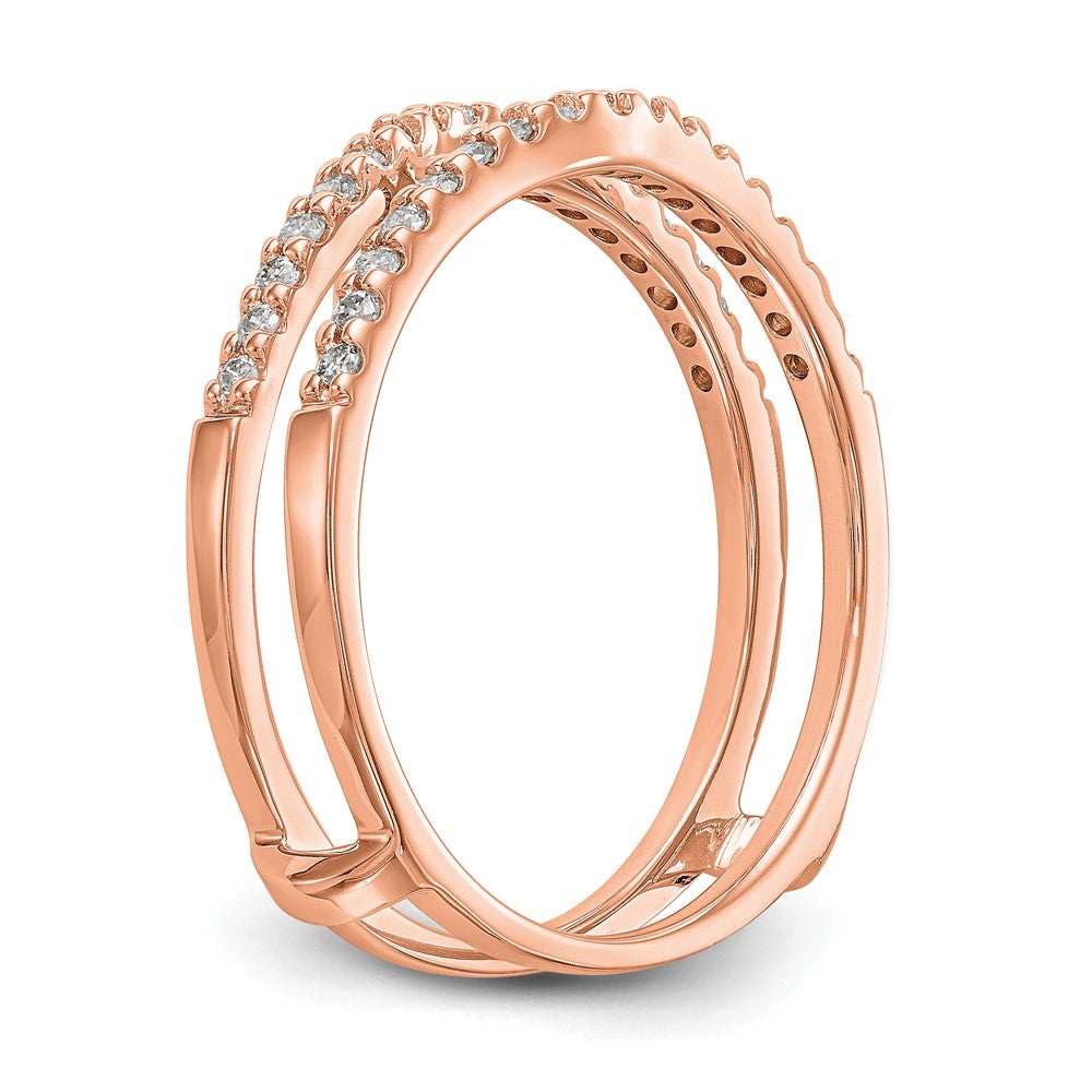 14k Rose Gold 1/4 Ct. Lab Grown Diamond VS/SI+ G+ Ring Guard