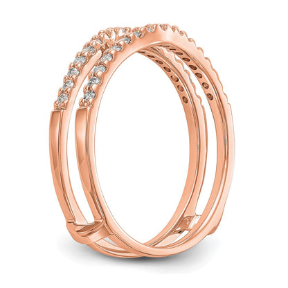 14k Rose Gold 1/4 Ct. Lab Grown Diamond VS/SI+ G+ Ring Guard