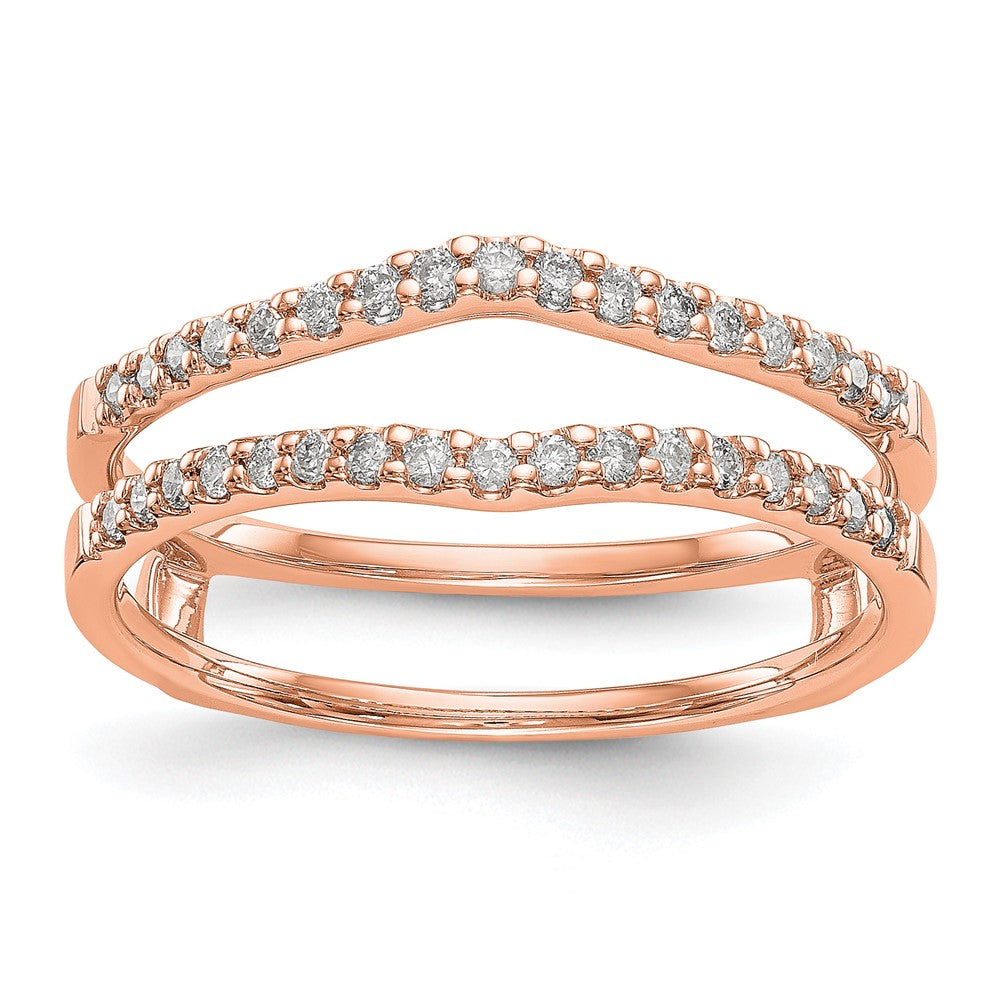 14k Rose Gold 1/4 Ct. Lab Grown Diamond VS/SI+ G+ Ring Guard