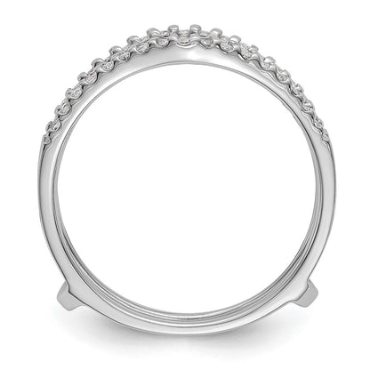 14K White Gold True Origin 1/4 Carat Lab Grown Diamond Vs D E F Ring Guard