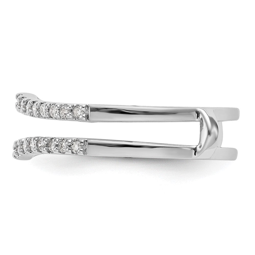 14K White Gold True Origin 1/4 Carat Lab Grown Diamond Vs D E F Ring Guard