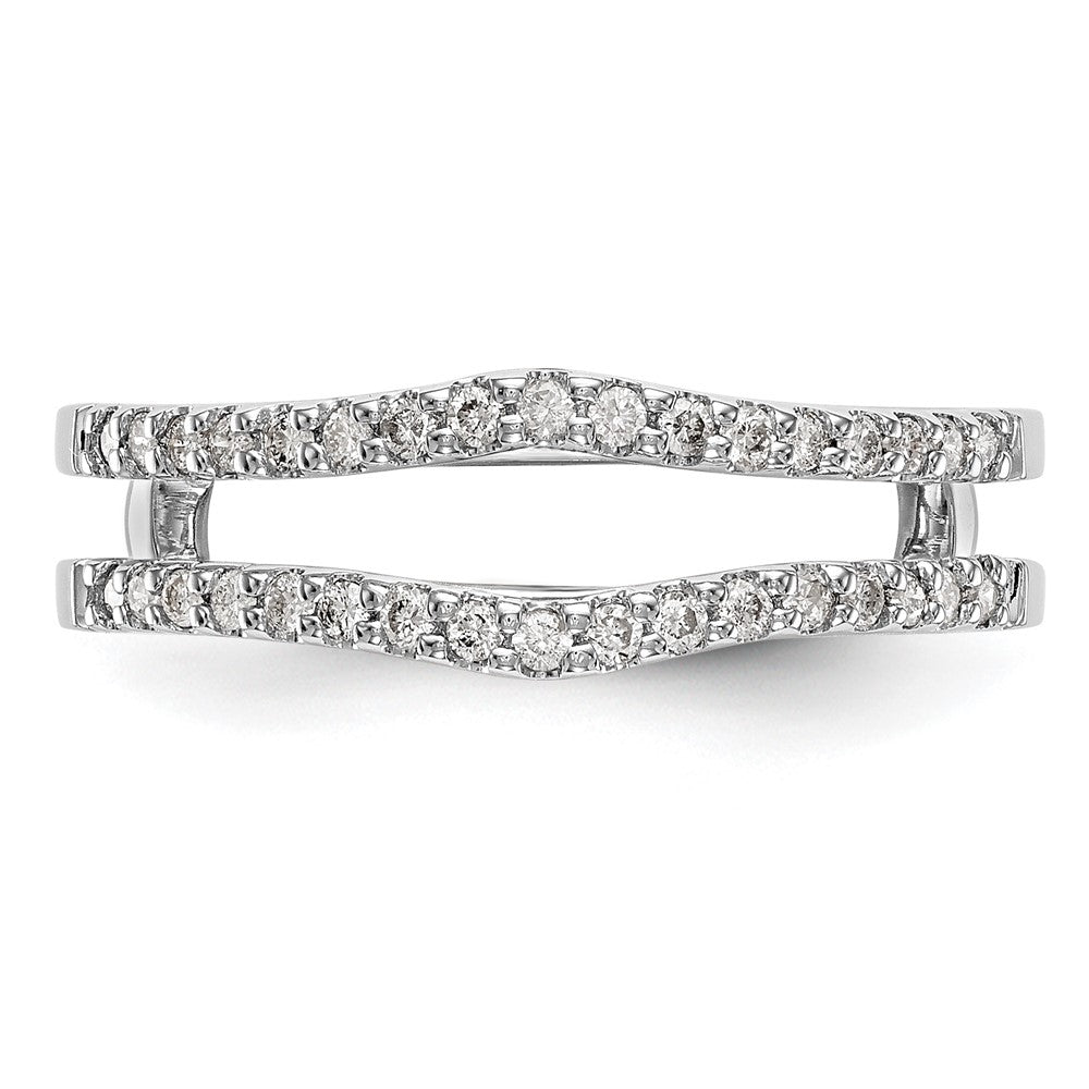 14K White Gold True Origin 1/4 Carat Lab Grown Diamond Vs D E F Ring Guard