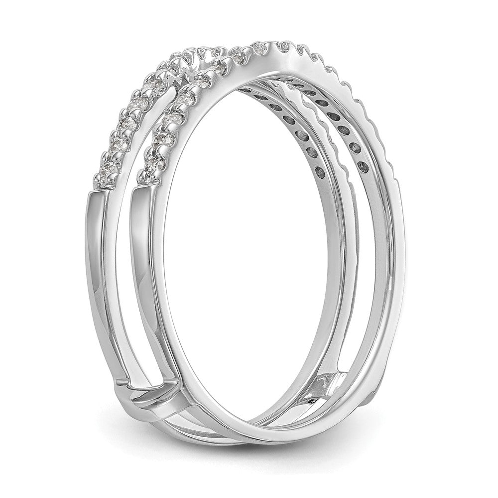14K White Gold True Origin 1/4 Carat Lab Grown Diamond Vs D E F Ring Guard