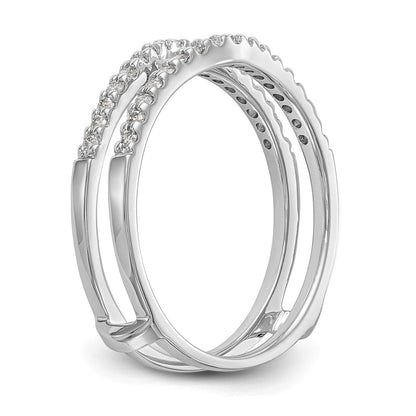 14K White Gold True Origin 1/4 Carat Lab Grown Diamond Vs D E F Ring Guard