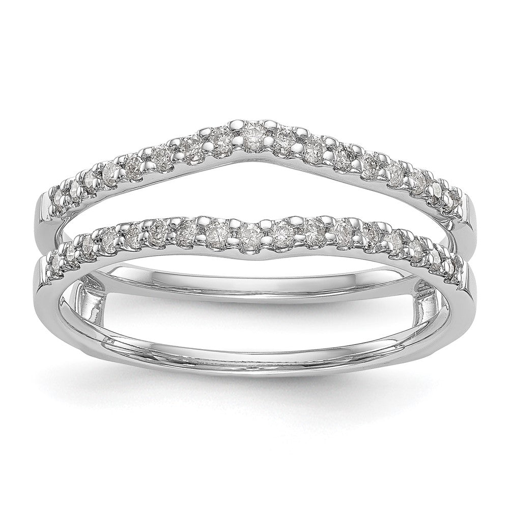 14k White Gold 1/4 Ct. Lab Grown Diamond VS/SI+ G+ Ring Guard
