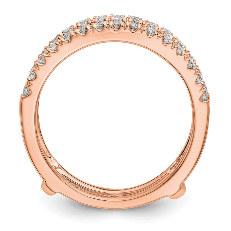 14k Rose Gold 1/2 Ct. Lab Grown Diamond VS/SI+ G+ Ring Guard