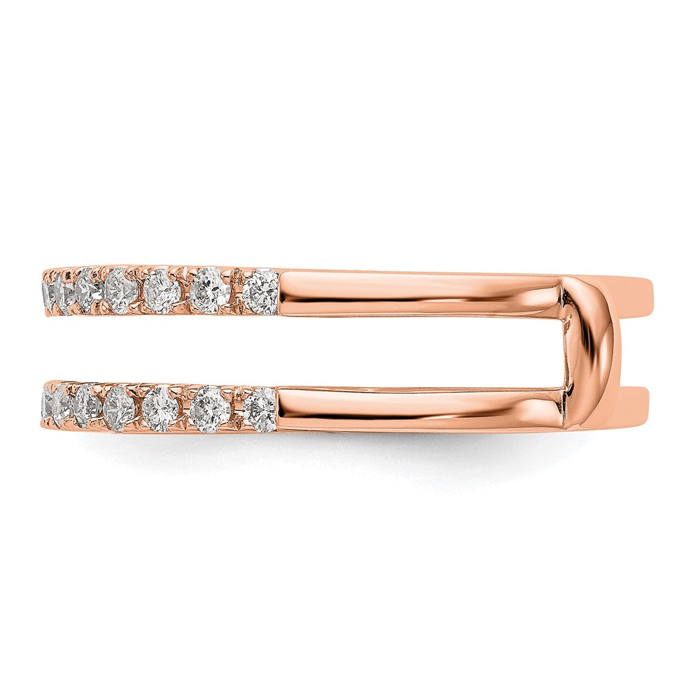 14k Rose Gold 1/2 Ct. Lab Grown Diamond VS/SI+ G+ Ring Guard