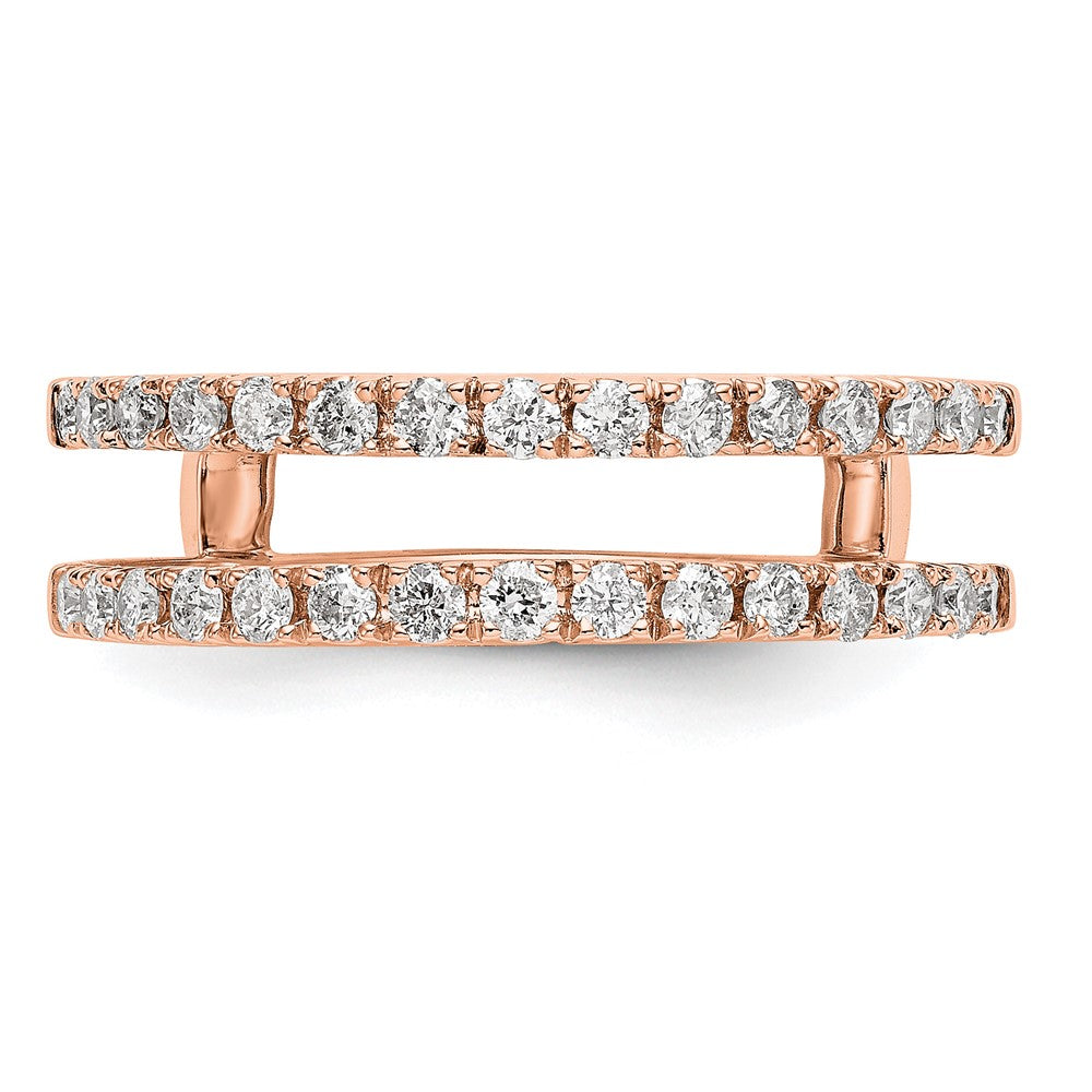 14k Rose Gold 1/2 Ct. Lab Grown Diamond VS/SI+ G+ Ring Guard