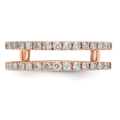 14k Rose Gold 1/2 Ct. Lab Grown Diamond VS/SI+ G+ Ring Guard