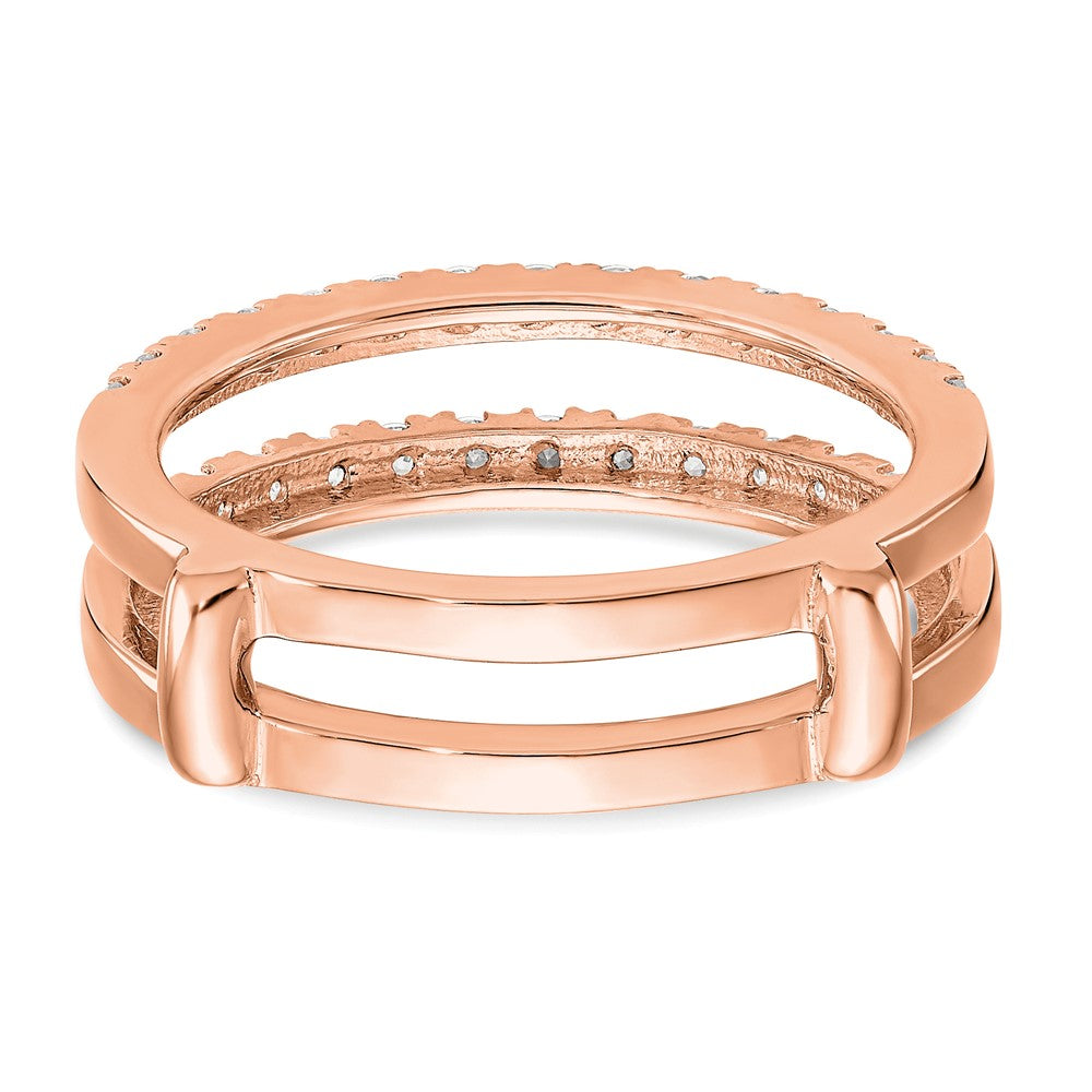 14k Rose Gold 1/2 Ct. Lab Grown Diamond VS/SI+ G+ Ring Guard