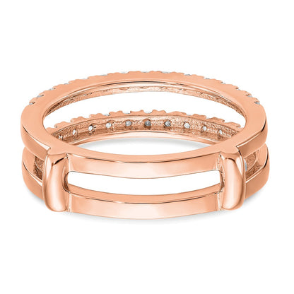 14k Rose Gold 1/2 Ct. Lab Grown Diamond VS/SI+ G+ Ring Guard