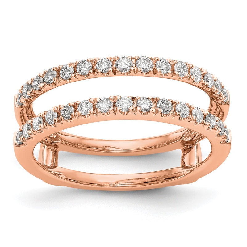 14k Rose Gold 1/2 Ct. Lab Grown Diamond VS/SI+ G+ Ring Guard