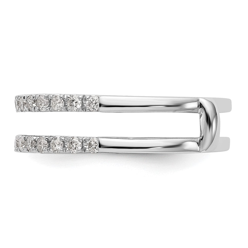 14k White Gold 1/2 Ct. Lab Grown Diamond VS/SI+ G+ Ring Guard
