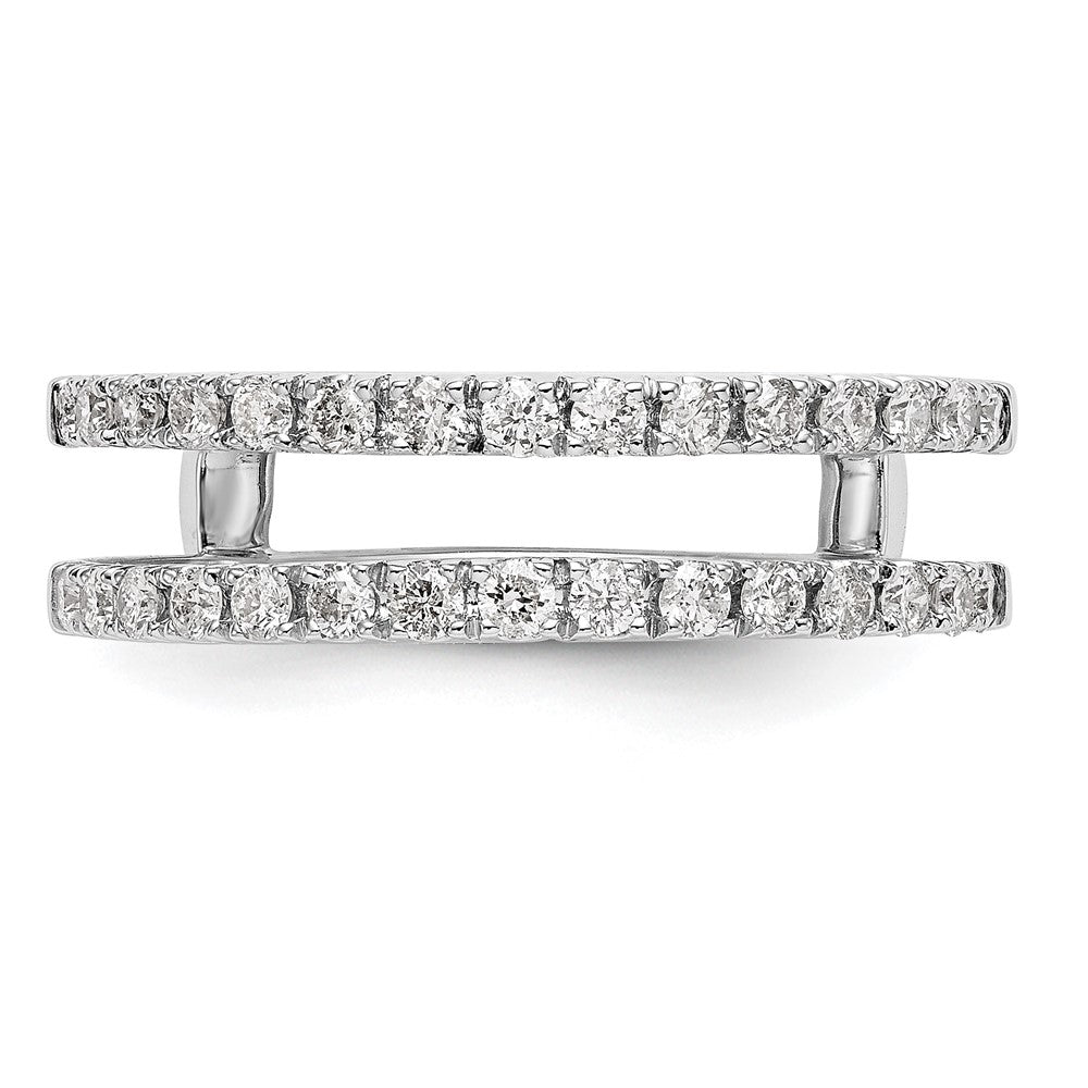 14k White Gold 1/2 Ct. Lab Grown Diamond VS/SI+ G+ Ring Guard