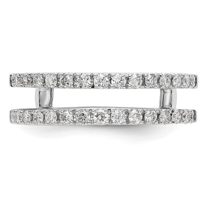 14k White Gold 1/2 Ct. Lab Grown Diamond VS/SI+ G+ Ring Guard