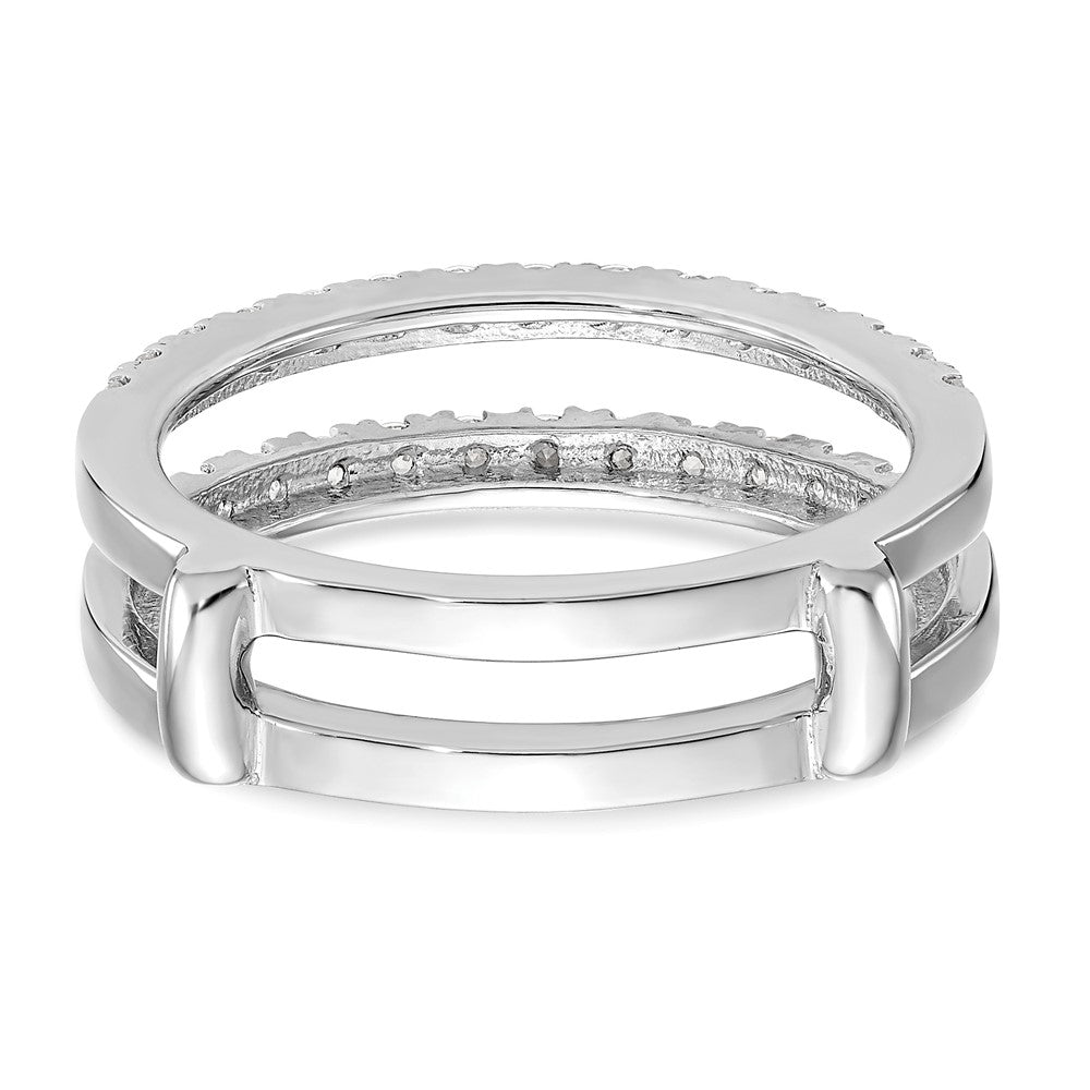 14k White Gold 1/2 Ct. Lab Grown Diamond VS/SI+ G+ Ring Guard