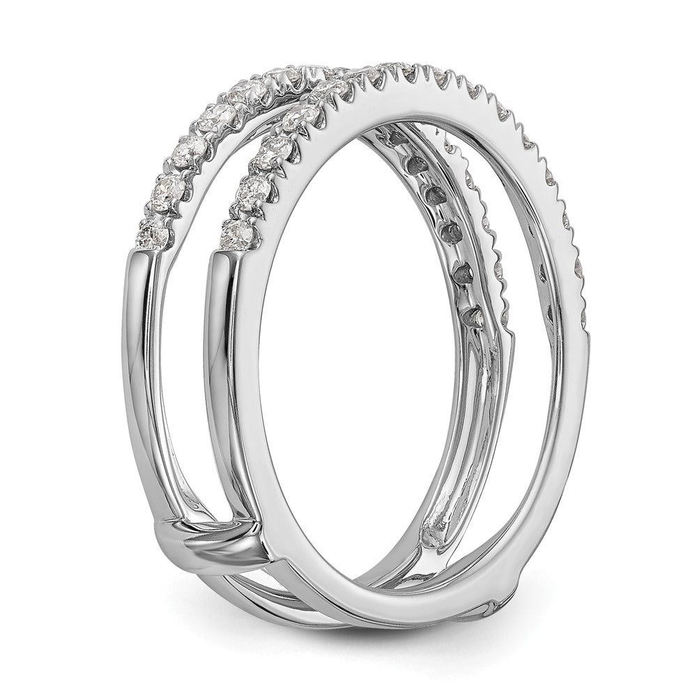 14K White Gold True Origin 1/2 Carat Lab Grown Diamond Vs D E F Ring Guard