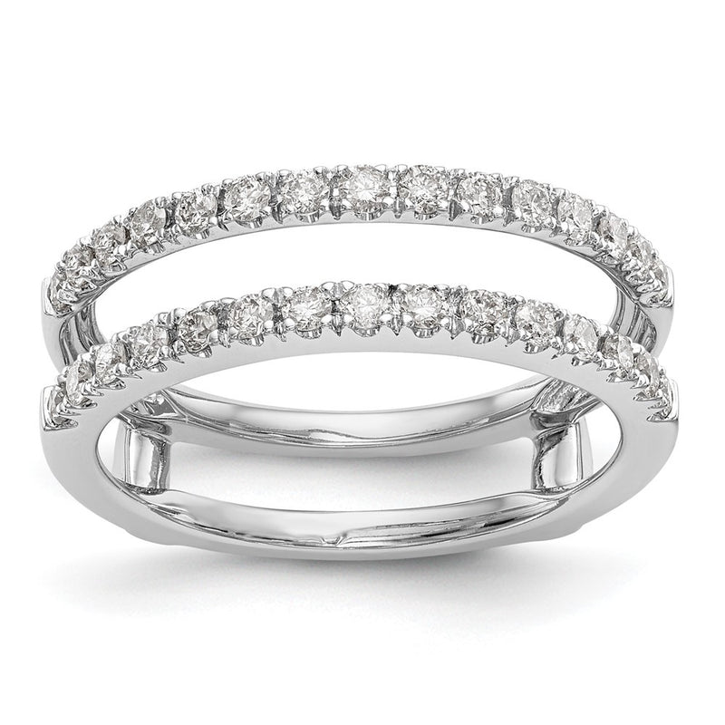 14K White Gold True Origin 1/2 Carat Lab Grown Diamond Vs D E F Ring Guard