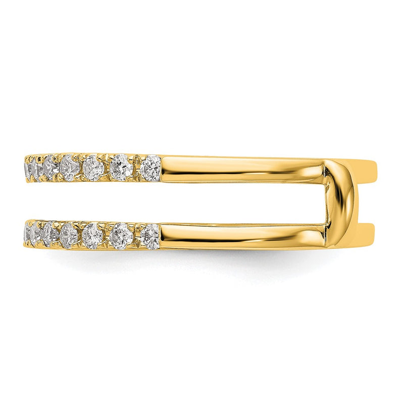 True Origin 14K Yellow Gold 1/2 carat Lab Grown Diamond VS+ F+ Complete Ring Guard