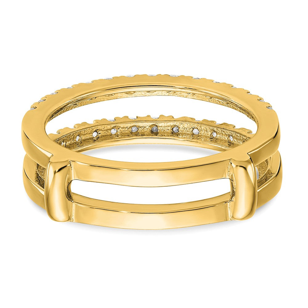 14k Yellow Gold 1/2 Ct. Lab Grown Diamond VS/SI+ G+ Ring Guard