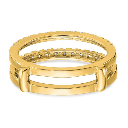 True Origin 14K Yellow Gold 1/2 carat Lab Grown Diamond VS+ F+ Complete Ring Guard