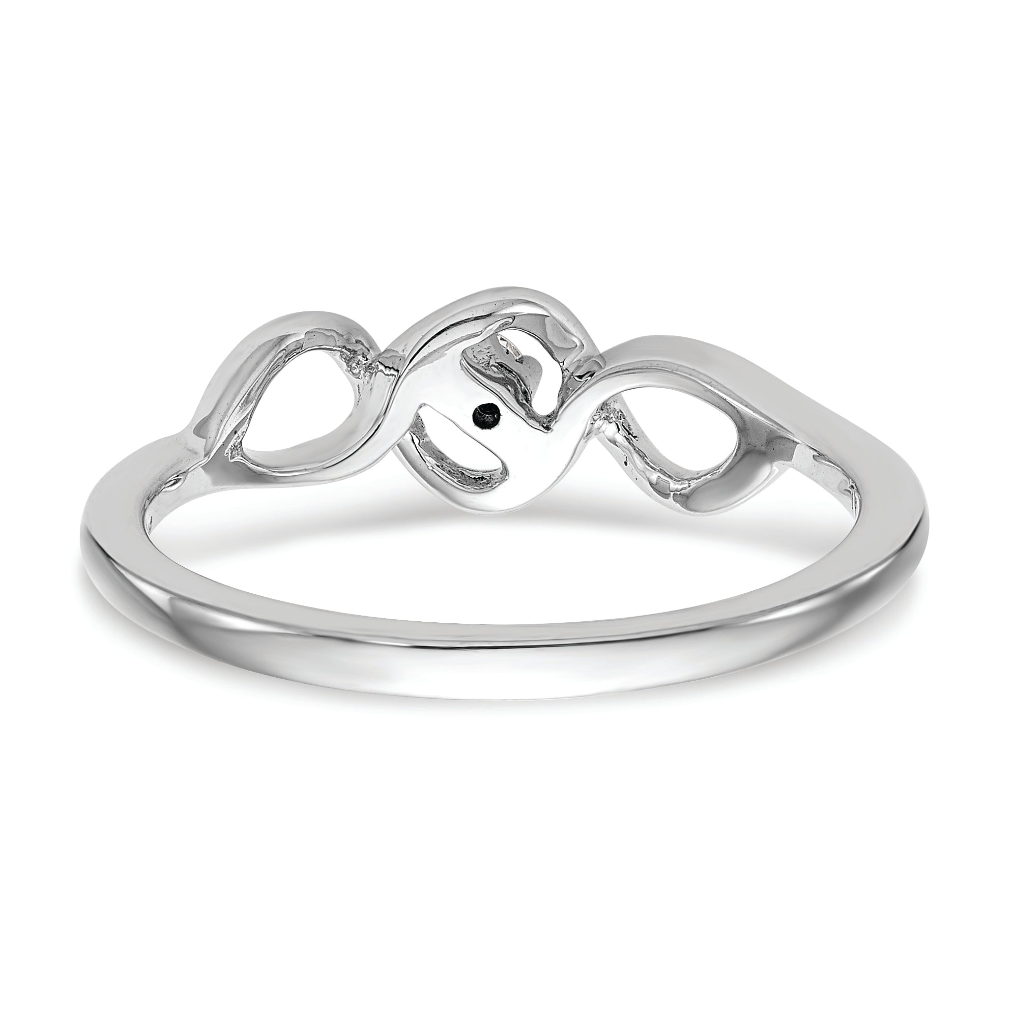 14K White Gold First Promise 1/20 Carat Round Diamond Complete Promise/Engagement Ring